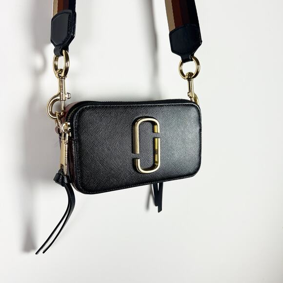 Marc Jacobs Snapshot Ombré Stripe Strap Color Block Leather Camera Bag - Picture 11 of 14